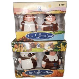 Thanksgiving Publix Pilgrim And Lilgrim Salt And Pepper‎ Shaker Sets